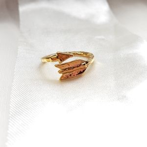 Dainty Goldtone Arrow Ring